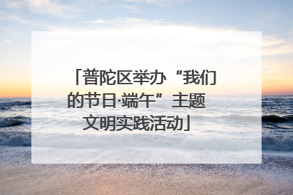 普陀区举办“我们的节日·端午”主题文明实践活动