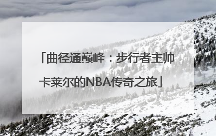 曲径通巅峰：步行者主帅卡莱尔的NBA传奇之旅