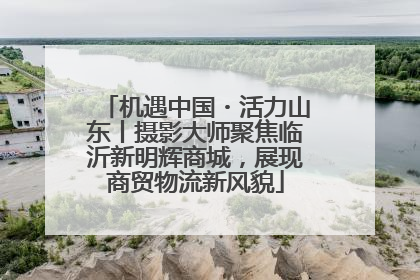 机遇中国・活力山东丨摄影大师聚焦临沂新明辉商城，展现商贸物流新风貌