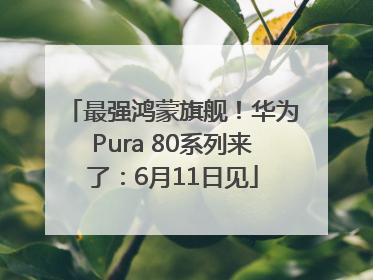 最强鸿蒙旗舰！华为Pura 80系列来了：6月11日见