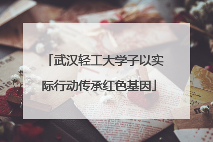 武汉轻工大学子以实际行动传承红色基因