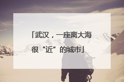 武汉，一座离大海很“近”的城市