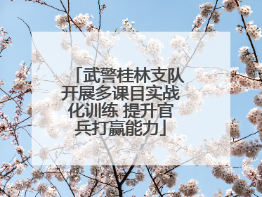武警桂林支队开展多课目实战化训练 提升官兵打赢能力