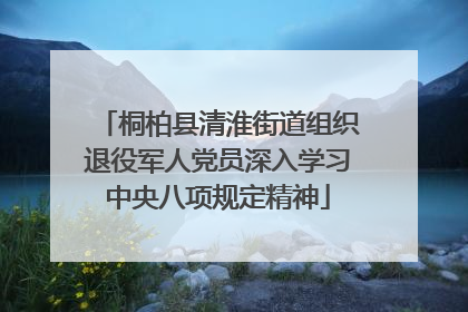 桐柏县清淮街道组织退役军人党员深入学习中央八项规定精神