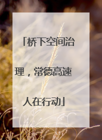 桥下空间治理，常德高速人在行动
