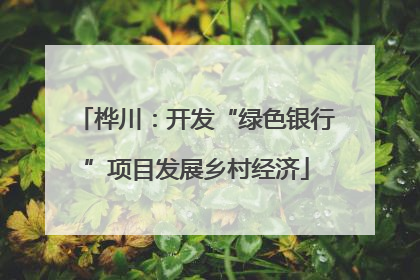 桦川：开发“绿色银行”项目发展乡村经济