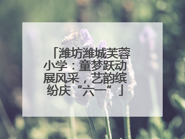 潍坊潍城芙蓉小学：童梦跃动展风采，艺韵缤纷庆“六一”