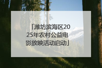 潍坊滨海区2025年农村公益电影放映活动启动