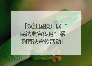 汉江国投开展“民法典宣传月”系列普法宣传活动