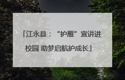 江永县：“护雁”宣讲进校园 助梦启航护成长