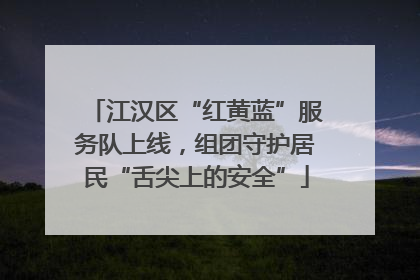 江汉区“红黄蓝”服务队上线，组团守护居民“舌尖上的安全”