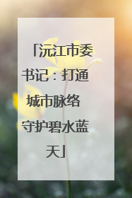 沅江市委书记：打通城市脉络 守护碧水蓝天