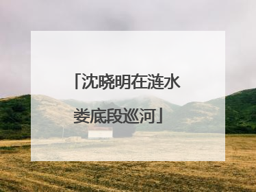 沈晓明在涟水娄底段巡河
