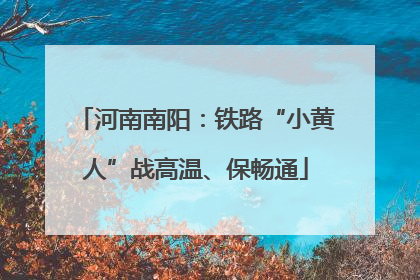 河南南阳：铁路“小黄人”战高温、保畅通