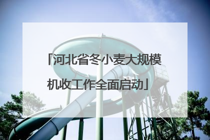 河北省冬小麦大规模机收工作全面启动