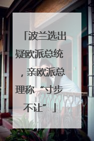 波兰选出疑欧派总统，亲欧派总理称“寸步不让”