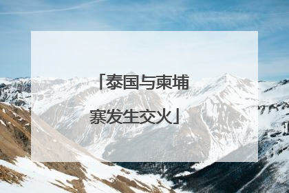 泰国与柬埔寨发生交火