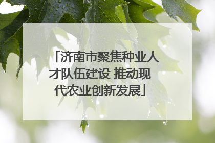 济南市聚焦种业人才队伍建设 推动现代农业创新发展