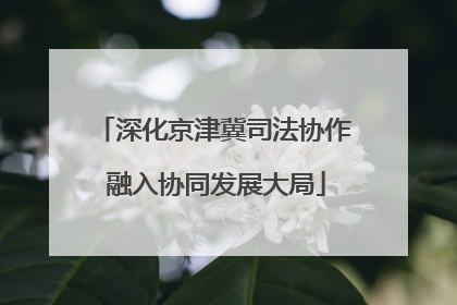 深化京津冀司法协作 融入协同发展大局