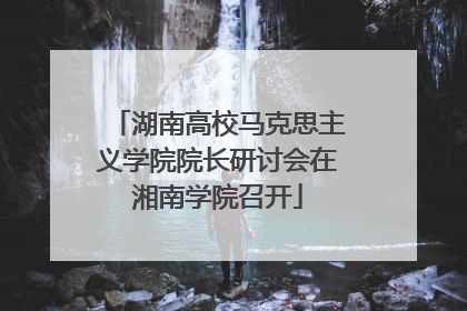 湖南高校马克思主义学院院长研讨会在湘南学院召开