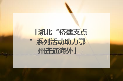 湖北“侨建支点”系列活动助力鄂州连通海外