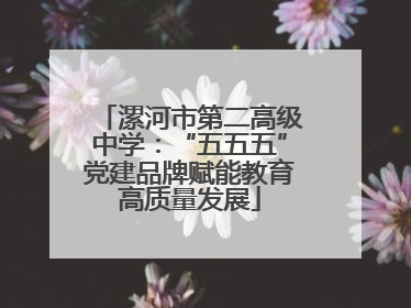 漯河市第二高级中学：“五五五”党建品牌赋能教育高质量发展