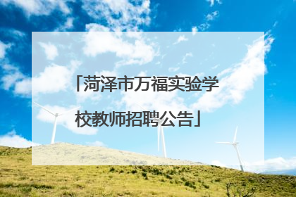 菏泽市万福实验学校教师招聘公告