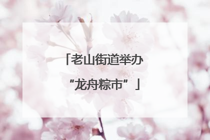 老山街道举办“龙舟粽市”