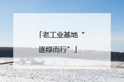 老工业基地“逐绿而行”