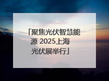 聚焦光伏智慧能源 2025上海光伏展举行