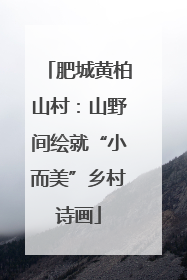 肥城黄柏山村：山野间绘就“小而美”乡村诗画