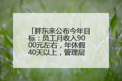 胖东来公布今年目标：员工月收入9000元左右，年休假40天以上，管理层人均分配70万元