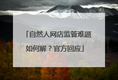 自然人网店监管难题如何解？官方回应