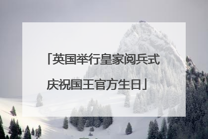 英国举行皇家阅兵式庆祝国王官方生日