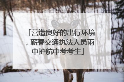 营造良好的出行环境，蕲春交通执法人员雨中护航中考考生