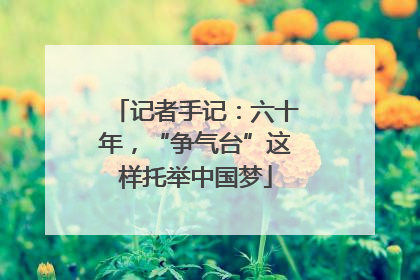 记者手记：六十年，“争气台”这样托举中国梦