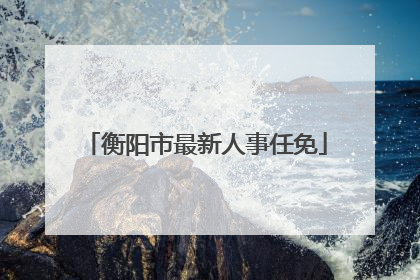 衡阳市最新人事任免