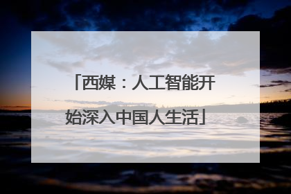 西媒：人工智能开始深入中国人生活