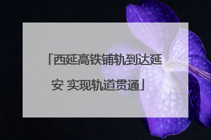 西延高铁铺轨到达延安 实现轨道贯通