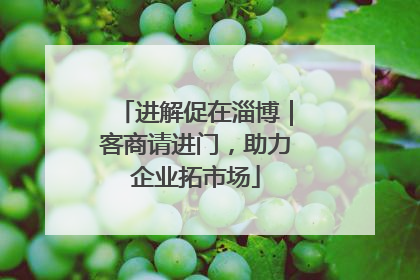 进解促在淄博｜客商请进门，助力企业拓市场