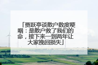 贾跃亭谈散户数度哽咽:是散户救了我们的命,接下来一到两年让大家挽回损失