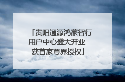 贵阳通源鸿蒙智行用户中心盛大开业 获首家尊界授权