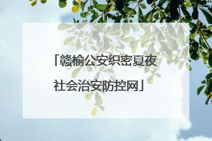 赣榆公安织密夏夜社会治安防控网