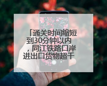 通关时间缩短到30分钟以内，同江铁路口岸进出口货物超千万吨