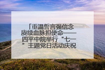 重温誓言强信念 赓续血脉担使命——四平中院举行“七一”主题党日活动庆祝建党104周年