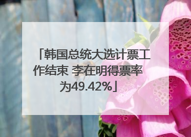 韩国总统大选计票工作结束 李在明得票率为49.42%