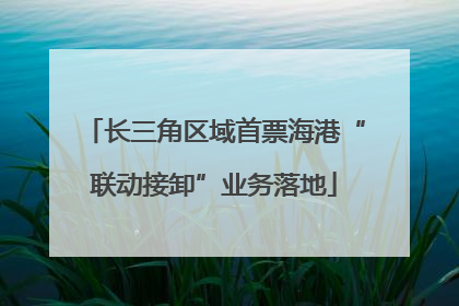 长三角区域首票海港“联动接卸”业务落地