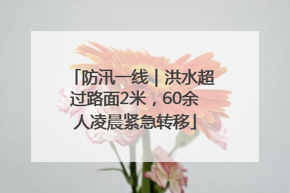 防汛一线｜洪水超过路面2米，60余人凌晨紧急转移