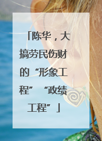 陈华，大搞劳民伤财的“形象工程”“政绩工程”