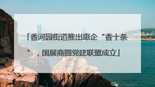 香河园街道推出惠企“香十条”，国展商圈党建联盟成立